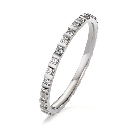 Bague d'éternité Platine 950 Diamant 0.30 ct, 30 Pierres, w-si