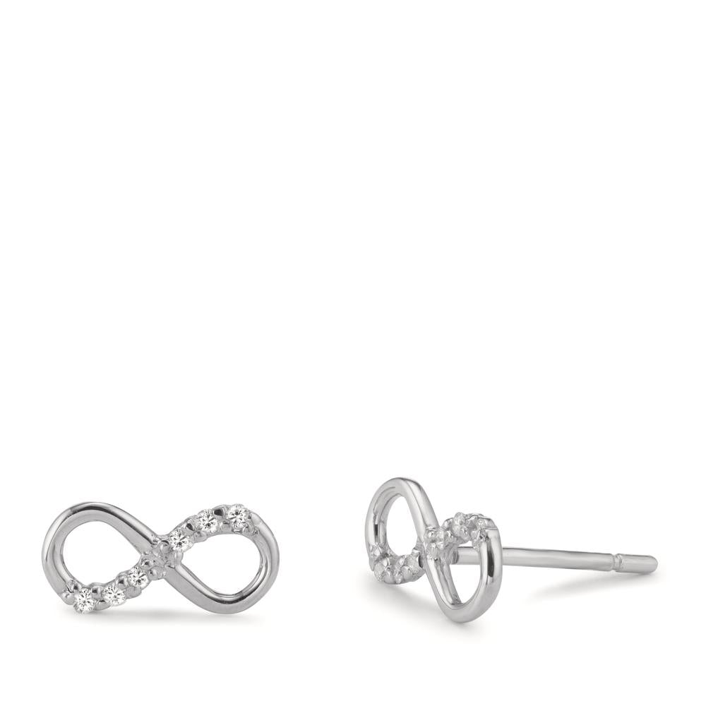 Clous d'oreilles Or blanc 18K Diamant 0.096 ct, 12 Pierres, w-si Infini