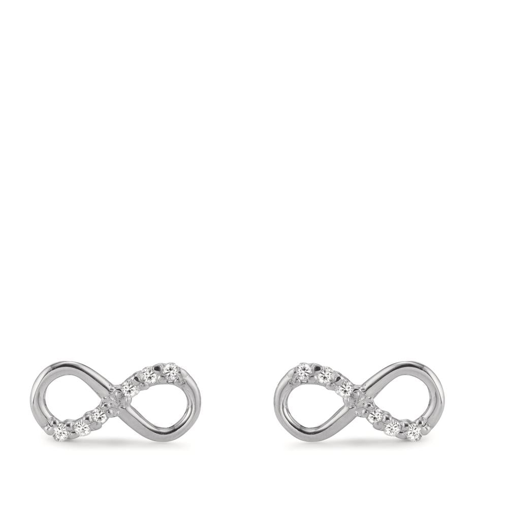 Clous d'oreilles Or blanc 18K Diamant 0.096 ct, 12 Pierres, w-si Infini