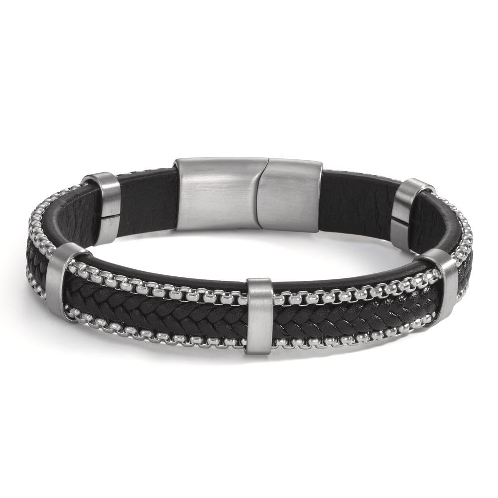 Bracelet Acier inoxydable, Cuir 21 cm