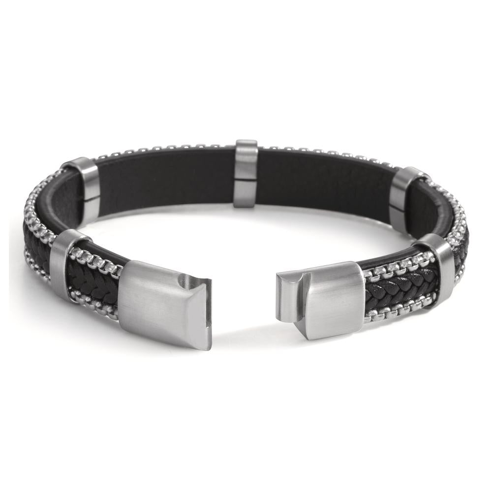 Bracelet Acier inoxydable, Cuir 21 cm