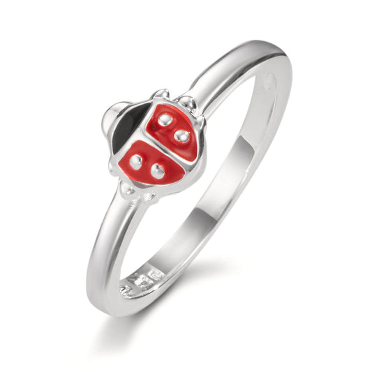 Bague Argent Laqué Coccinelle