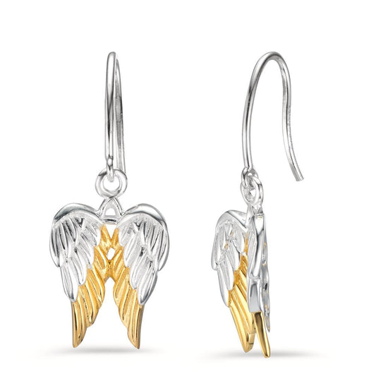 Pendant d'oreilles Argent jaune Bicolore Aile