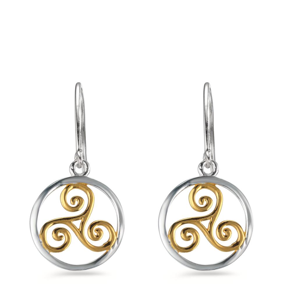 Pendant d'oreilles Argent jaune Bicolore Ø14.5 mm