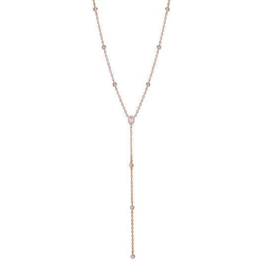 Collier Argent rosé Plaqué or 40-45 cm