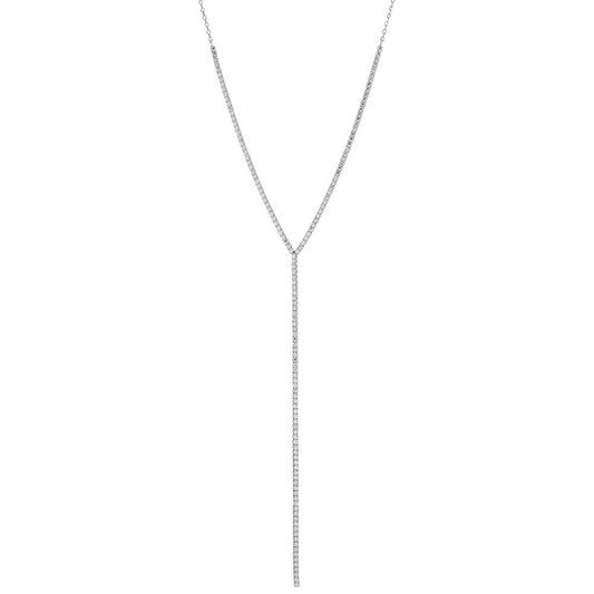 Collier Argent Zircone Rhodié 38-43 cm