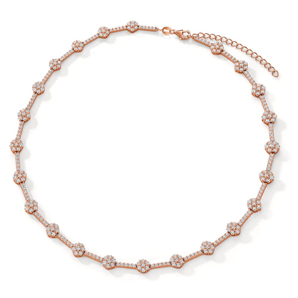 Collier Argent Zircone rosé Plaqué or 40-45 cm