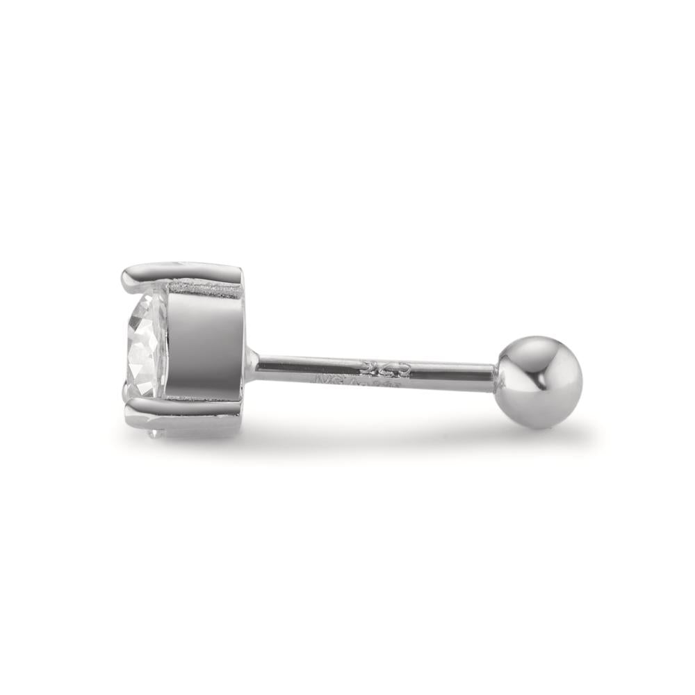 Piercing Argent Zircone Rhodié Ø5.5 mm