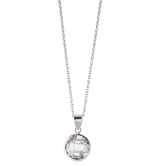 Chaînette avec pendentif Argent Zircone blanc 40-42 cm Ø10 mm