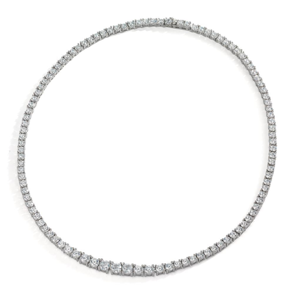 Collier Argent Zircone Rhodié 42 cm