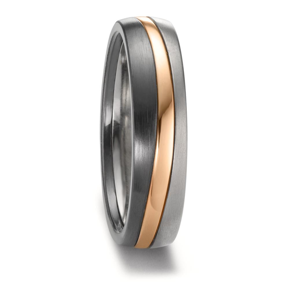 Alliance Zirconium, Or rose 14K, Titane