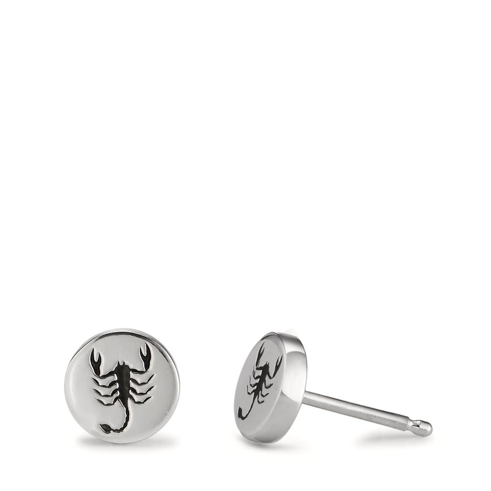 Clous d'oreilles Argent Émaillé Scorpion Ø7 mm