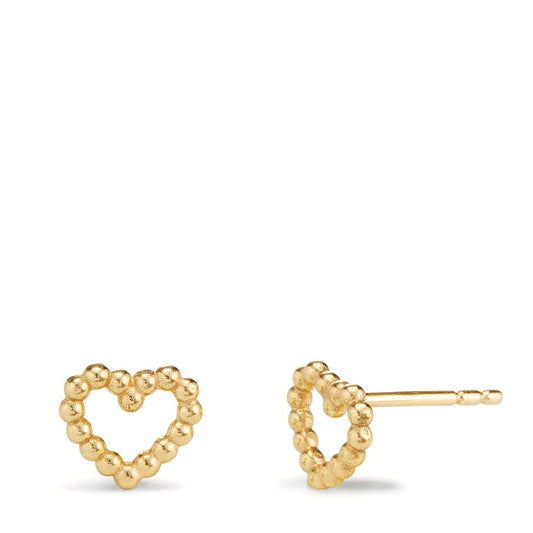 Clous d'oreilles Or jaune 9K Coeur Ø7.5 mm