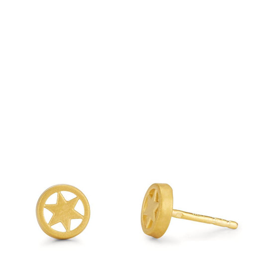 Clous d'oreilles Or jaune 18K Étoile Ø6 mm