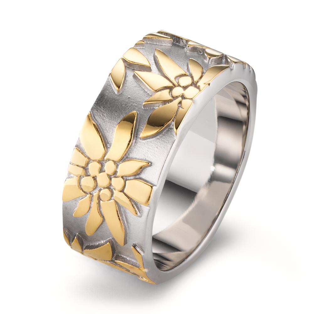 Bague Argent bicolore Rhodié Edelweiss