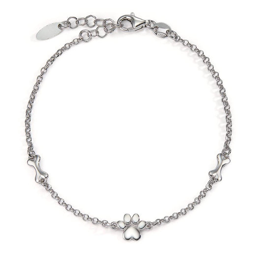 Bracelet Argent Rhodié Patte 17-19 cm