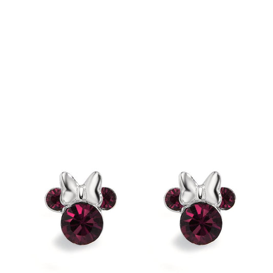 Clous d'oreilles Argent Zircone violet, 6 Pierres Ø6 mm