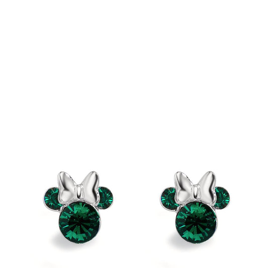 Clous d'oreilles Argent Zircone vert, 6 Pierres Ø6 mm