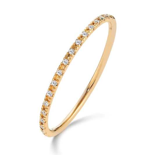 Bague d'éternité Or jaune 18K Diamant 0.04 ct, 18 Pierres, w-si