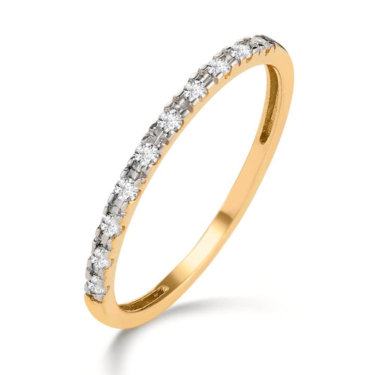 Bague d'éternité Or jaune 18K Diamant 0.15 ct, 10 Pierres, w-si