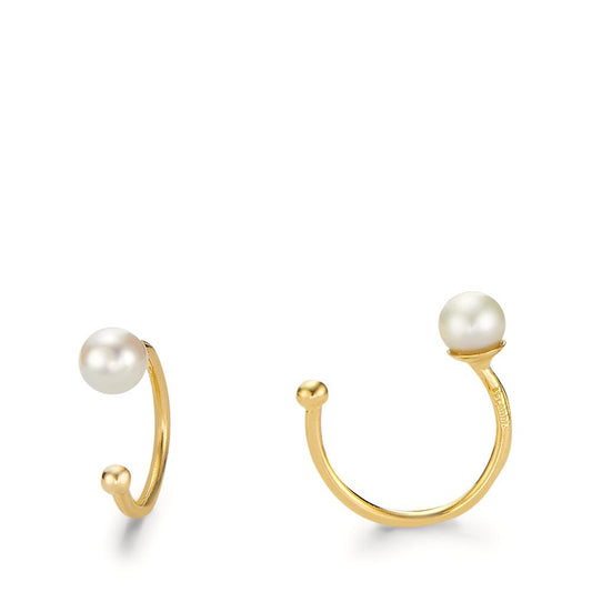 Ear cuff Or jaune 18K perle d'eau douce Ø10 mm