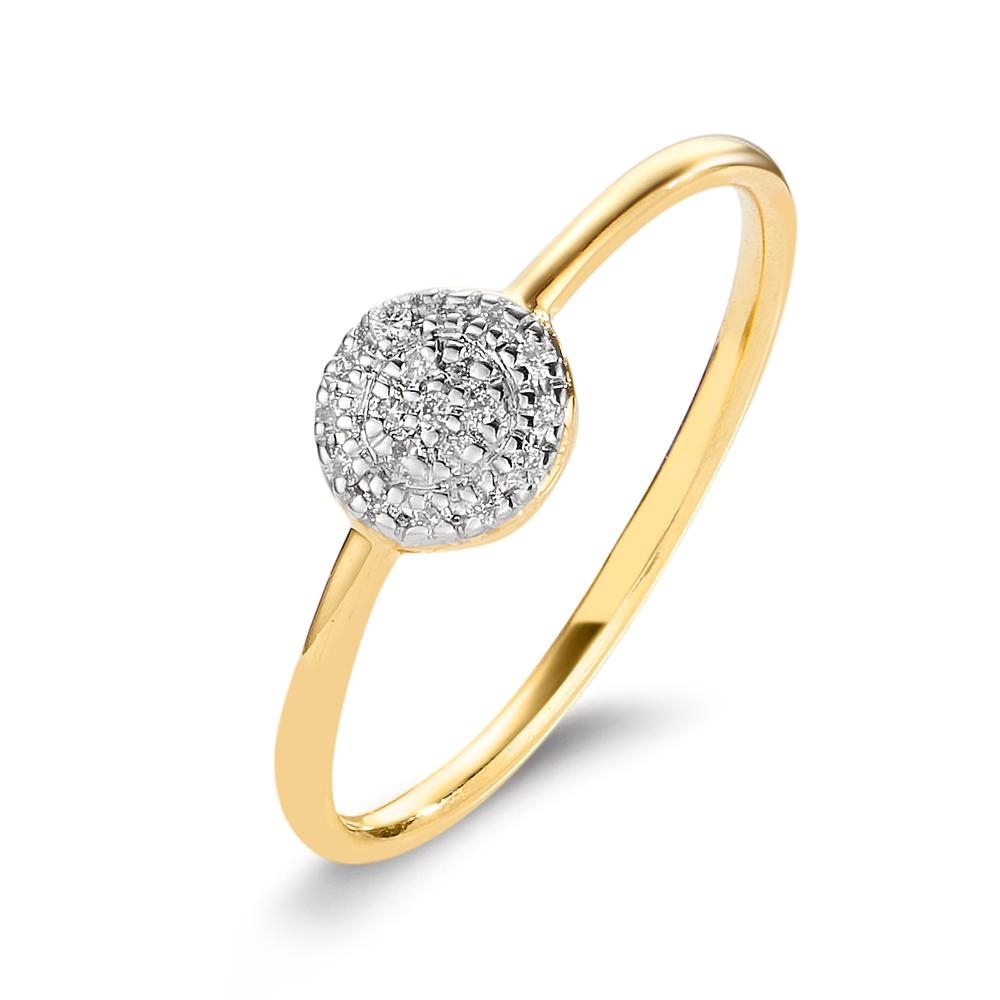 Bague Or jaune 18K Diamant 0.09 ct, w-si