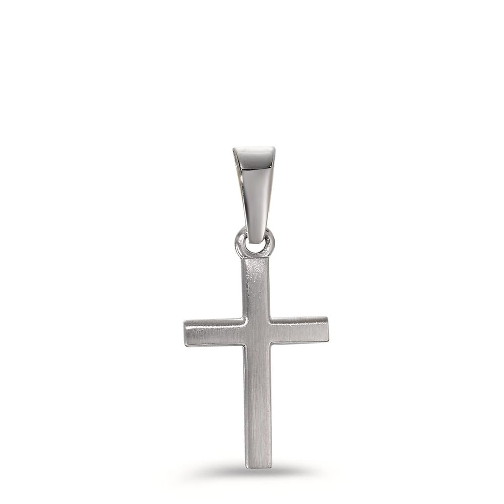 Pendentif Argent Rhodié Croix