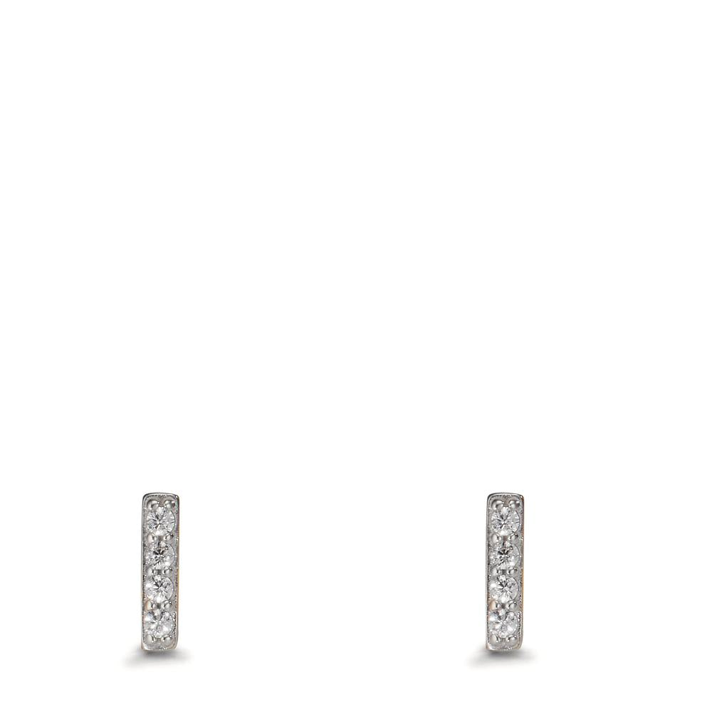 Clous d'oreilles Or jaune 9K Zircone 8 Pierres