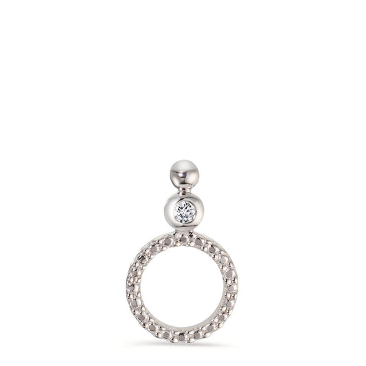 Pendentif Or blanc 18K Diamant 0.02 ct, p1