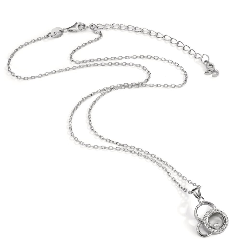 Collier Argent Zircone Rhodié 40-45 cm