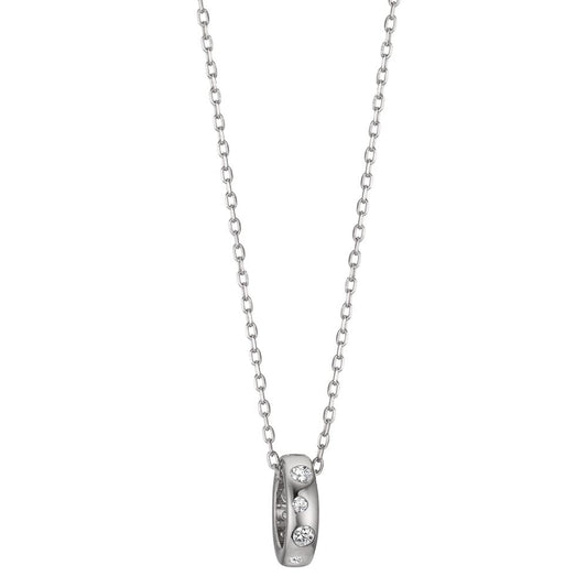 Collier Argent Zircone Rhodié 42-45 cm