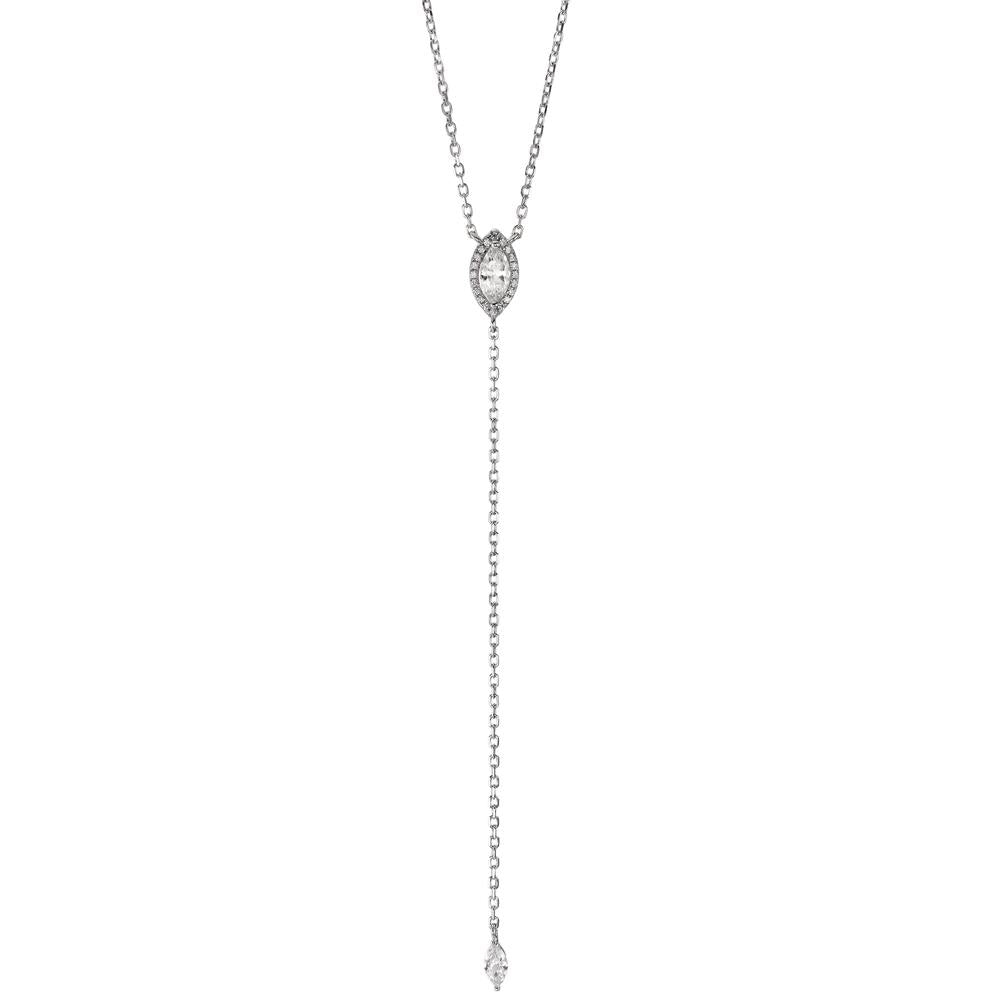 Collier Argent Zircone Rhodié 42-47 cm