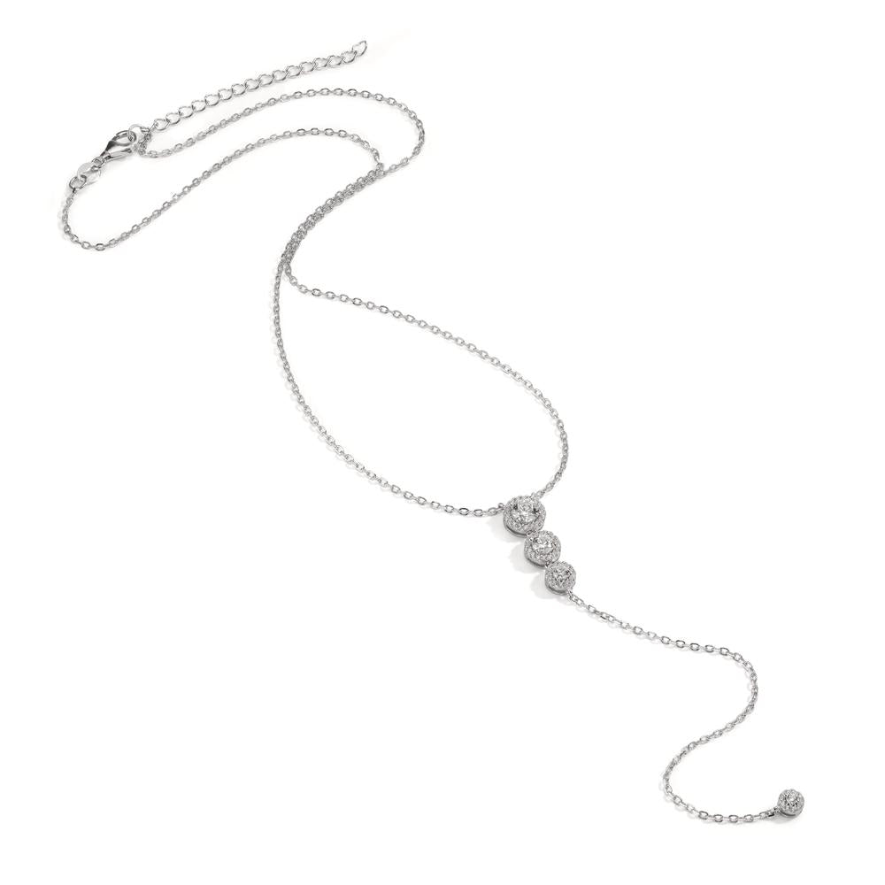 Collier Argent Zircone Rhodié 41-46 cm