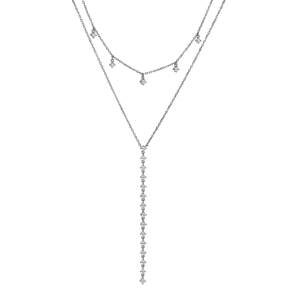 Collier Argent Zircone Rhodié 37-42 cm