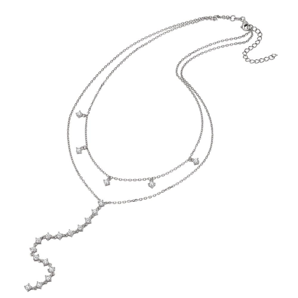 Collier Argent Zircone Rhodié 37-42 cm