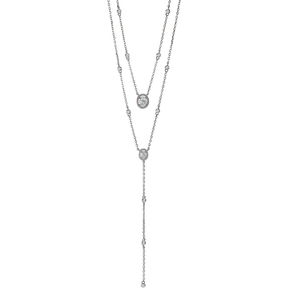 Collier Argent Zircone Rhodié 40-45 cm