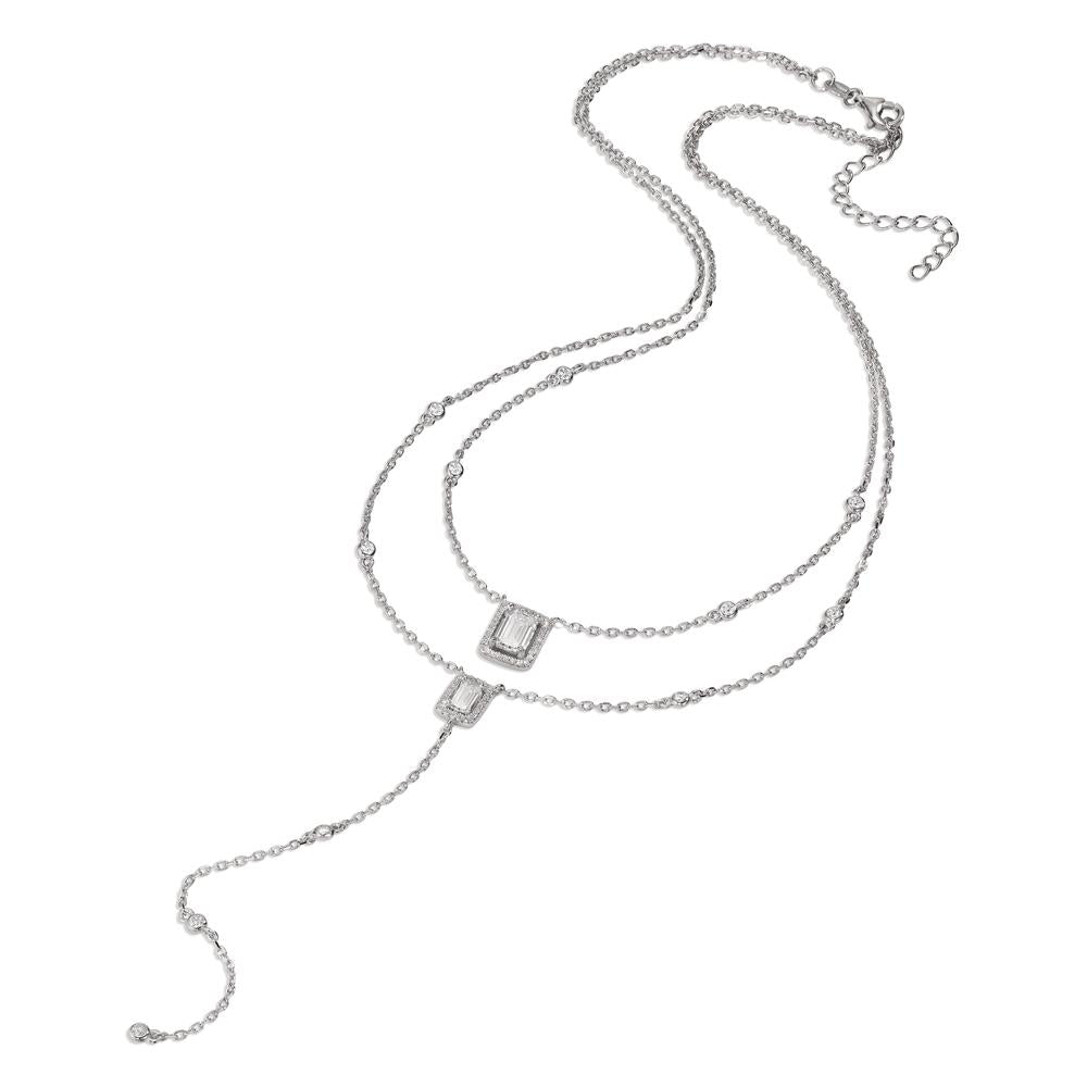 Collier Argent Zircone Rhodié 39-44 cm