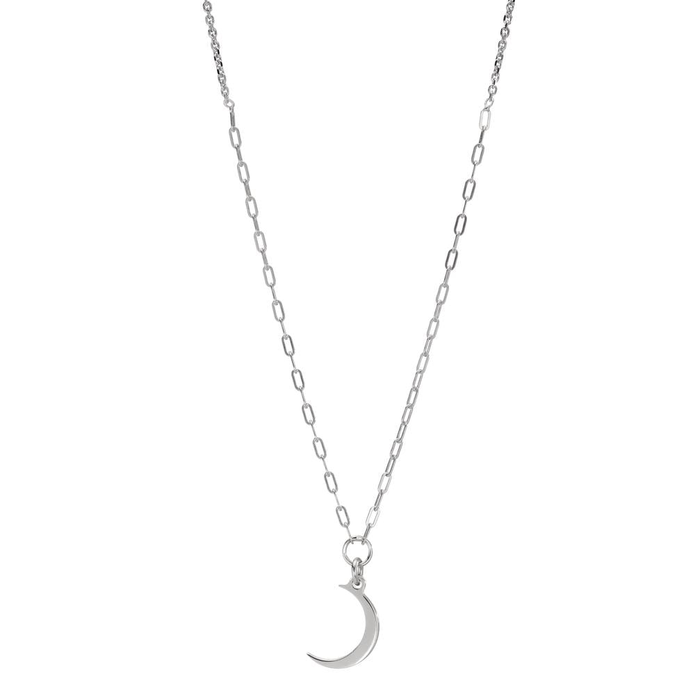 Collier Argent Rhodié Lune 39-43 cm