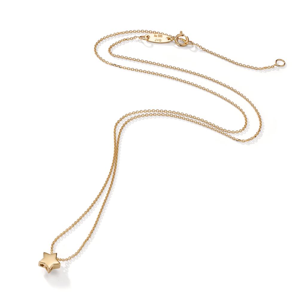 Collier Or jaune 14K Étoile 39-42 cm