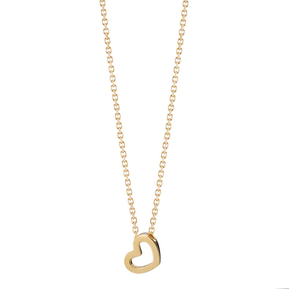 Collier Or jaune 14K Coeur 39-42 cm