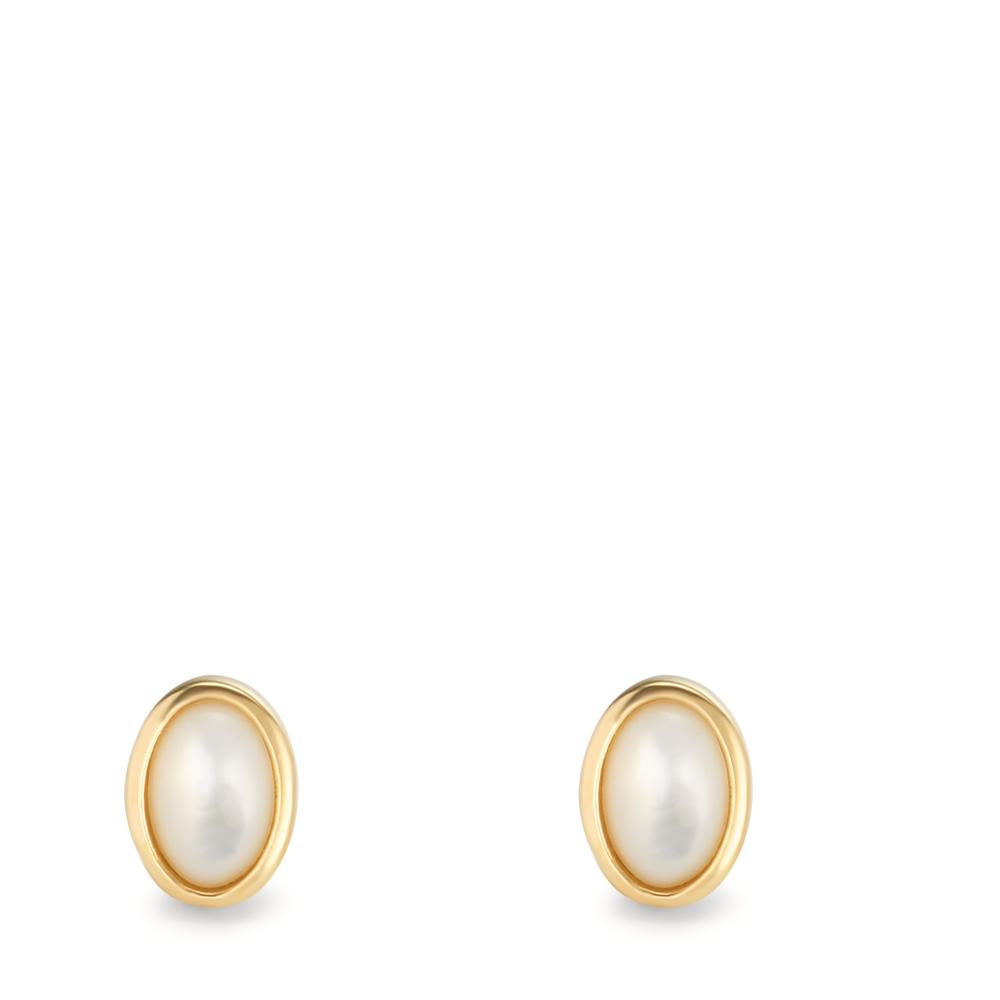 Clous d'oreilles Or jaune 9K nacre