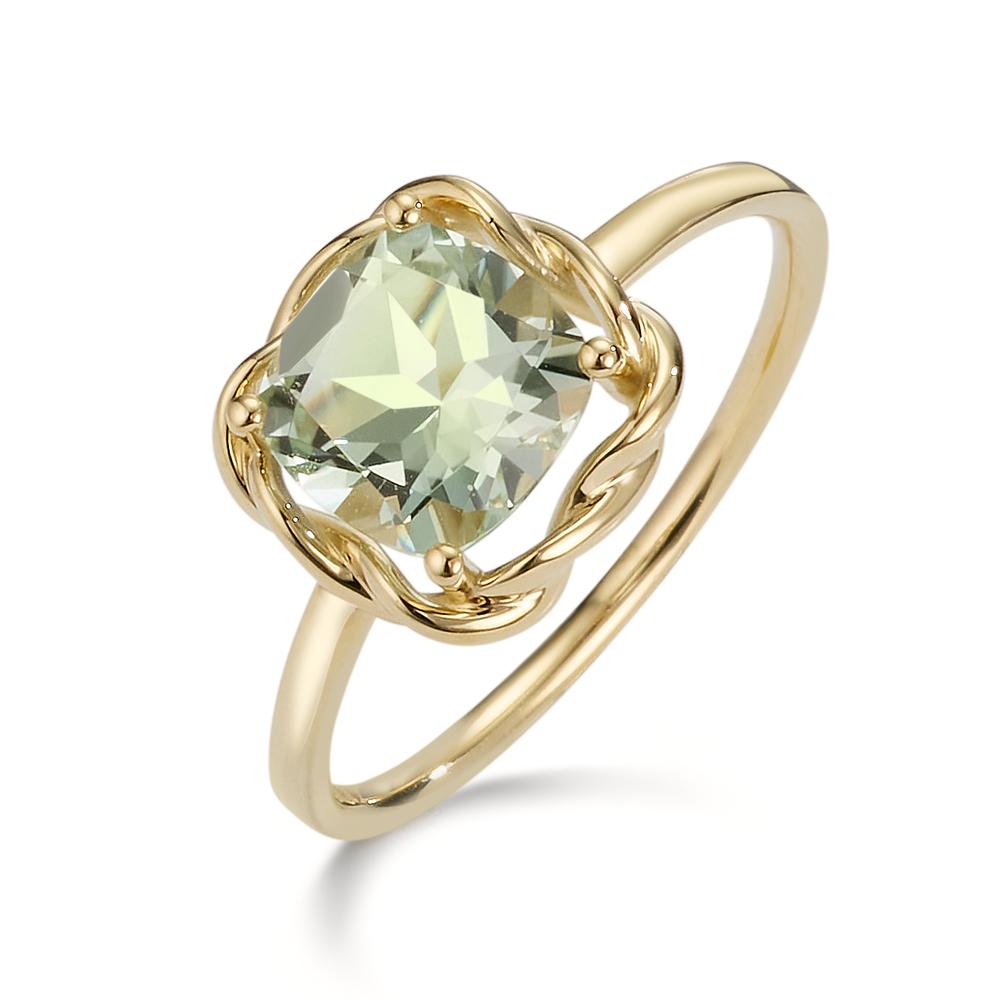 Bague Or jaune 14K Améthyste vert