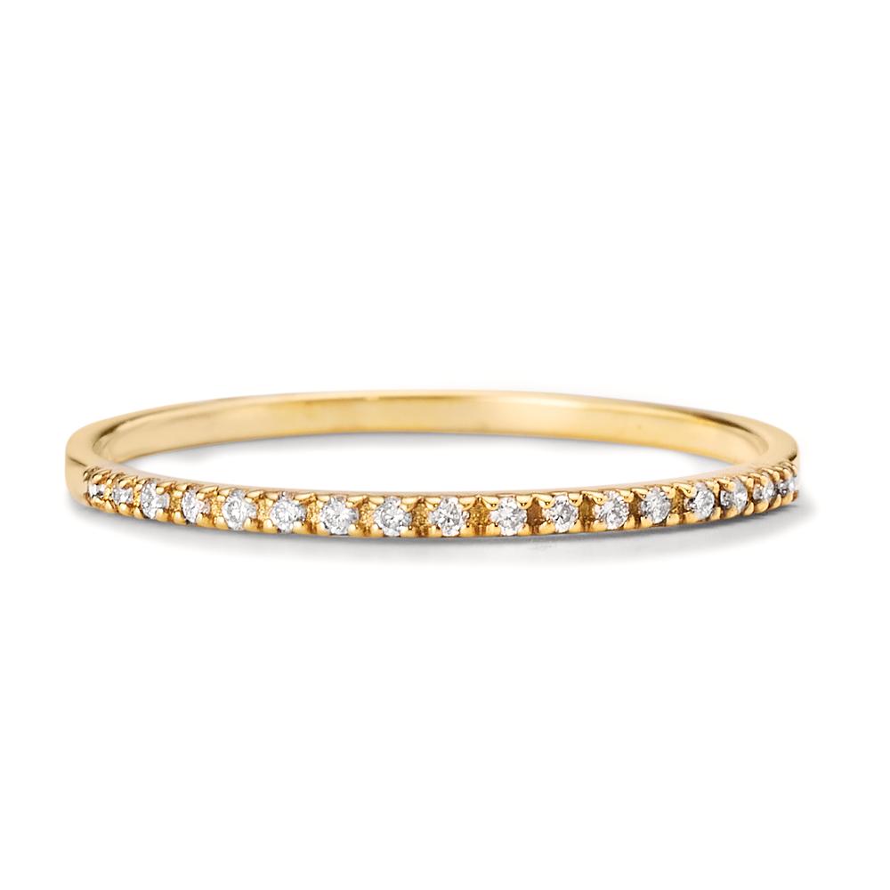 Bague d'éternité Or jaune 14K Diamant 0.059 ct, 17 Pierres, w-si