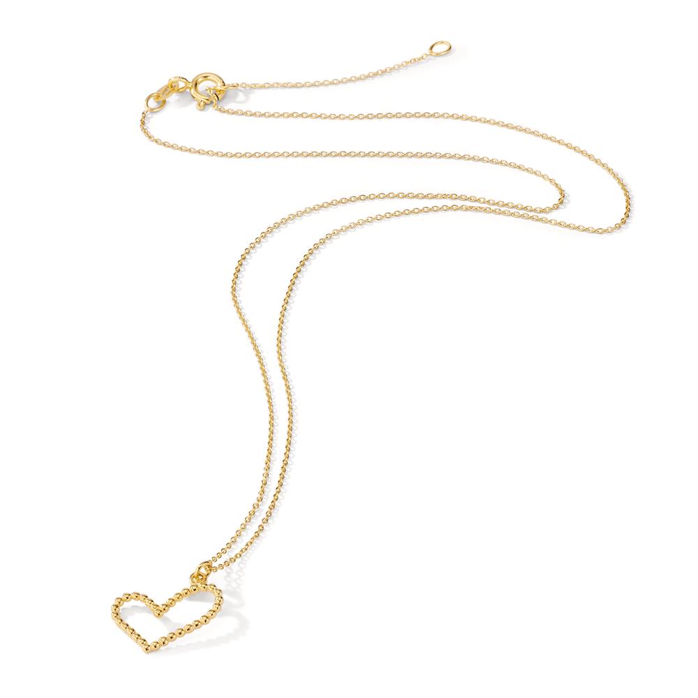 Collier Or jaune 14K Coeur 39-42 cm