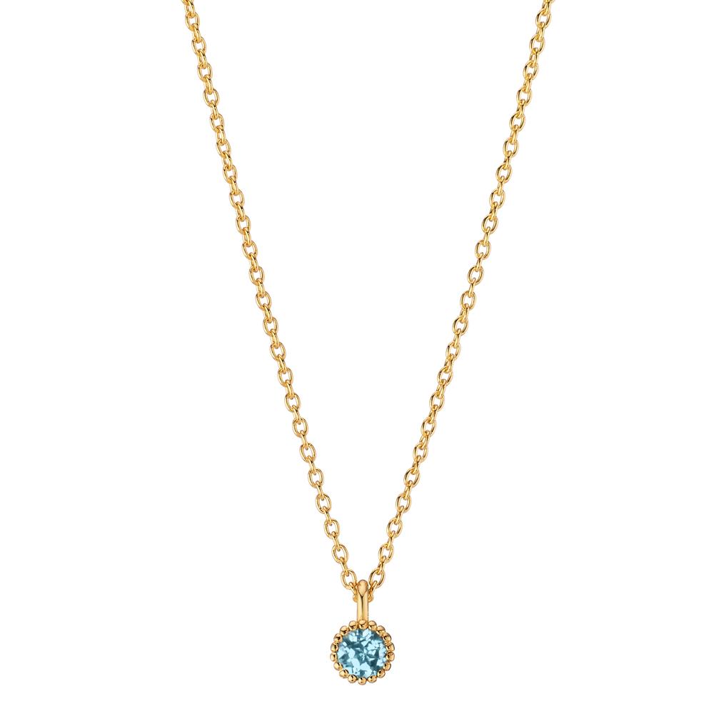 Collier Or jaune 14K Topaze 0.08 ct 39-42 cm