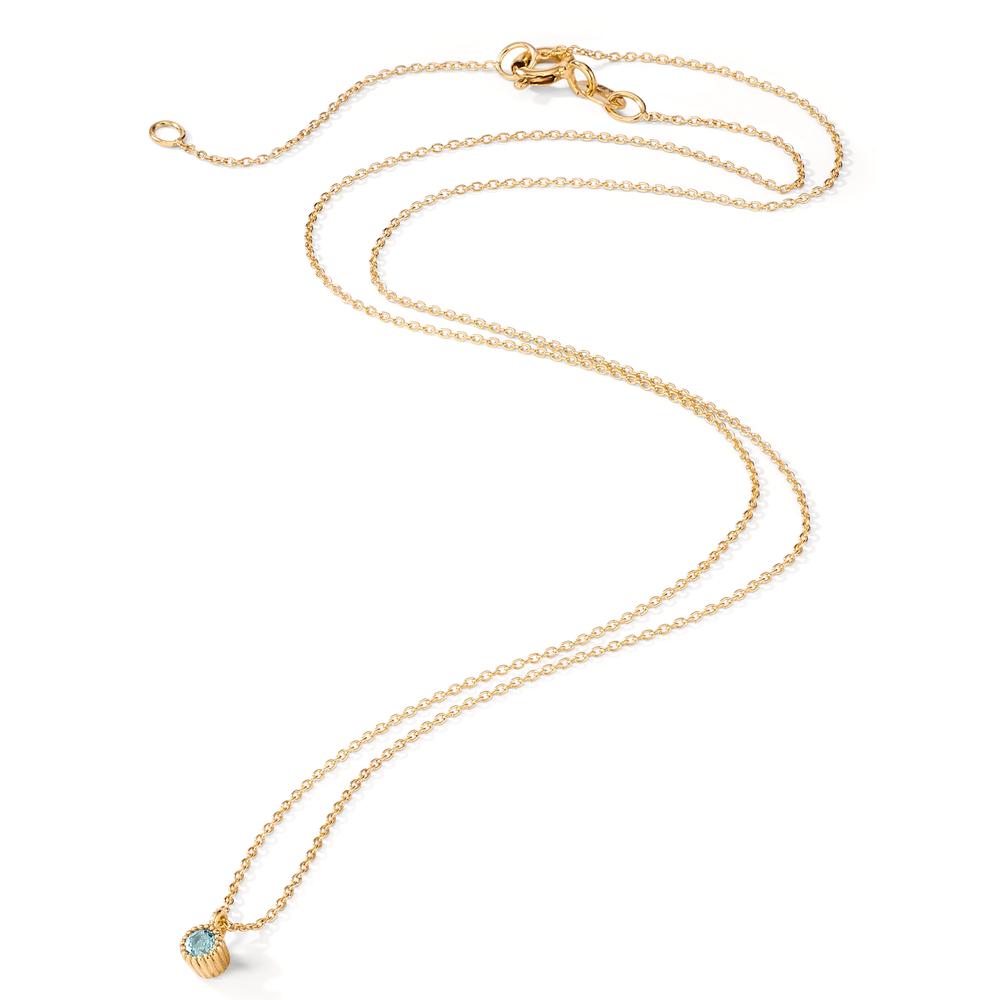 Collier Or jaune 14K Topaze 0.08 ct 39-42 cm