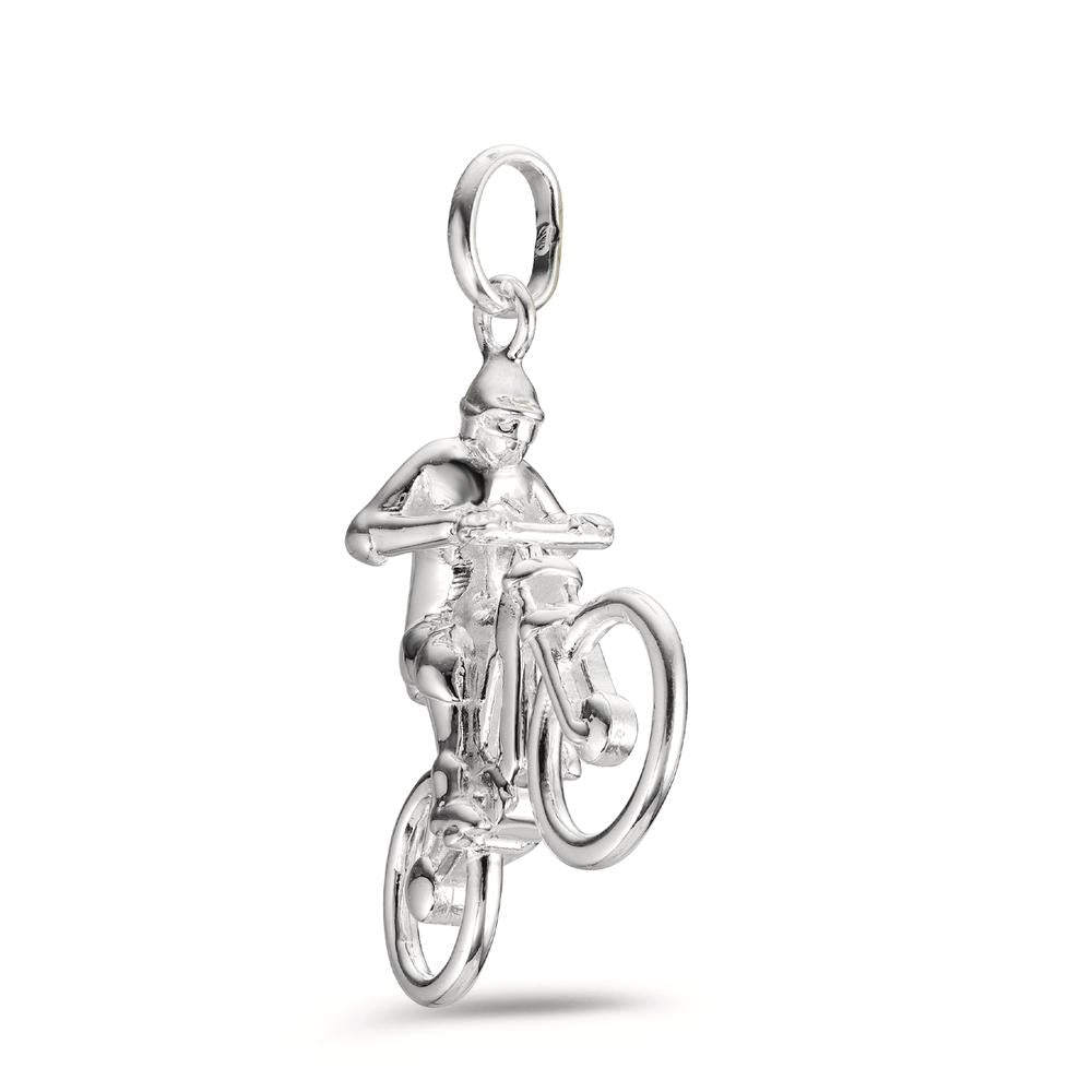 Pendentif Argent Patinée Vélo