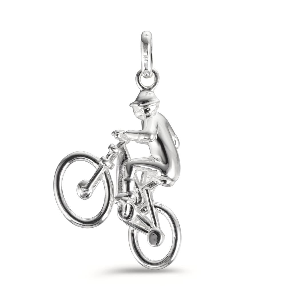 Pendentif Argent Patinée Vélo