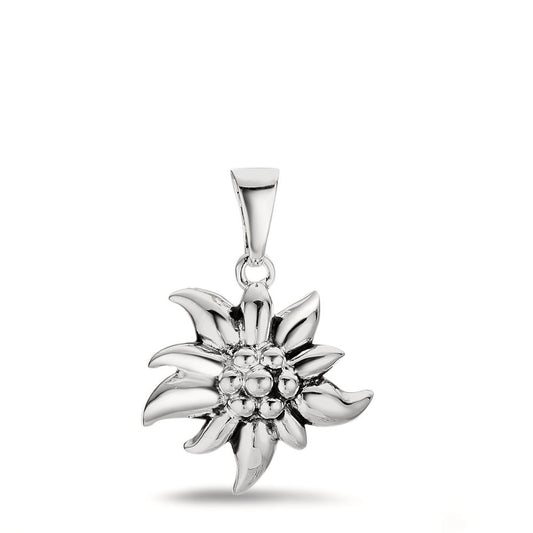 Pendentif Argent Patinée Edelweiss Ø14 mm