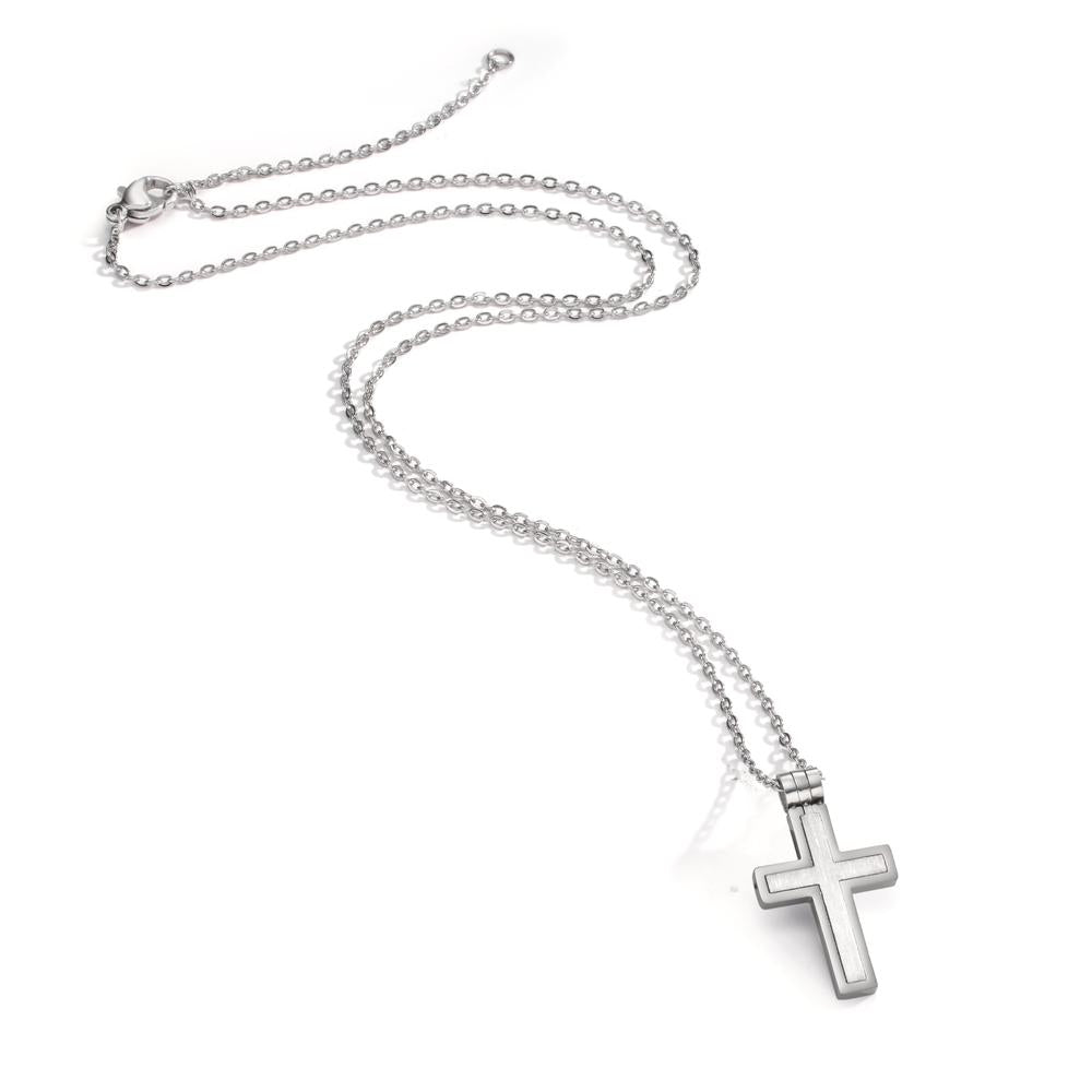 Collier Acier inoxydable Croix 45-50 cm